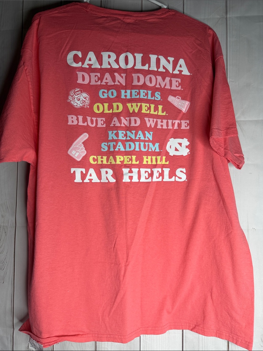 Coral Short-Sleeve Tar Heels Tee xl 1132 - Picture 3 of 4
